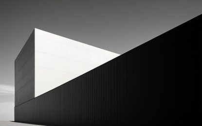 نمای ساختمان مدرن با ترکیب بتن اکسپوز و ترموود - بامیلوکس