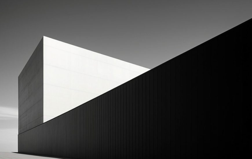 نمای ساختمان مدرن با ترکیب بتن اکسپوز و ترموود - بامیلوکس